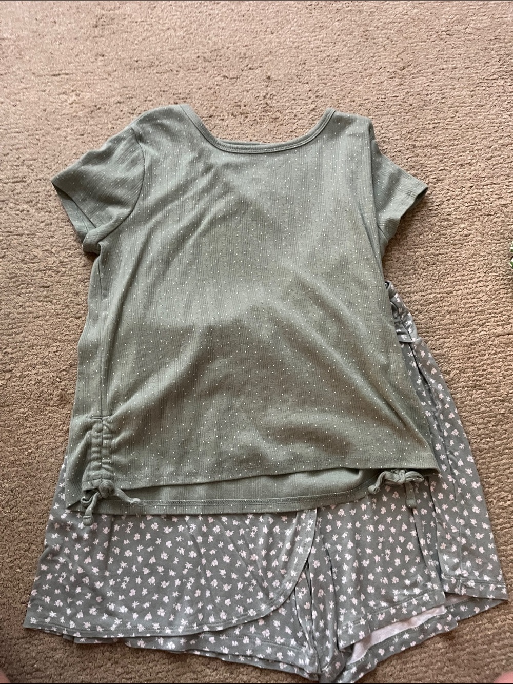 wonder nation Girls Sage Green Two-Piece Matching Set